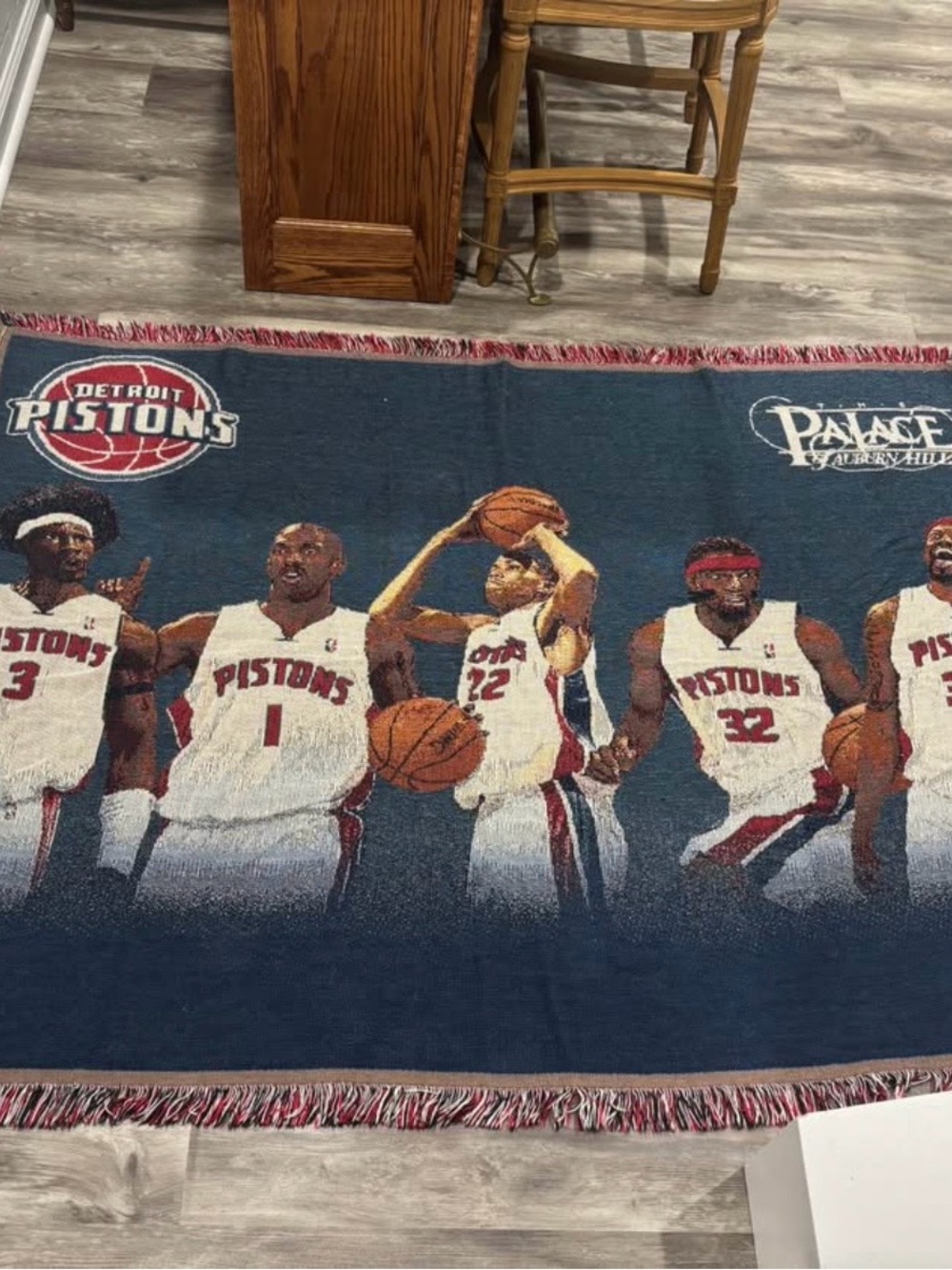 2004 Detroit Pistons championship edition blanket